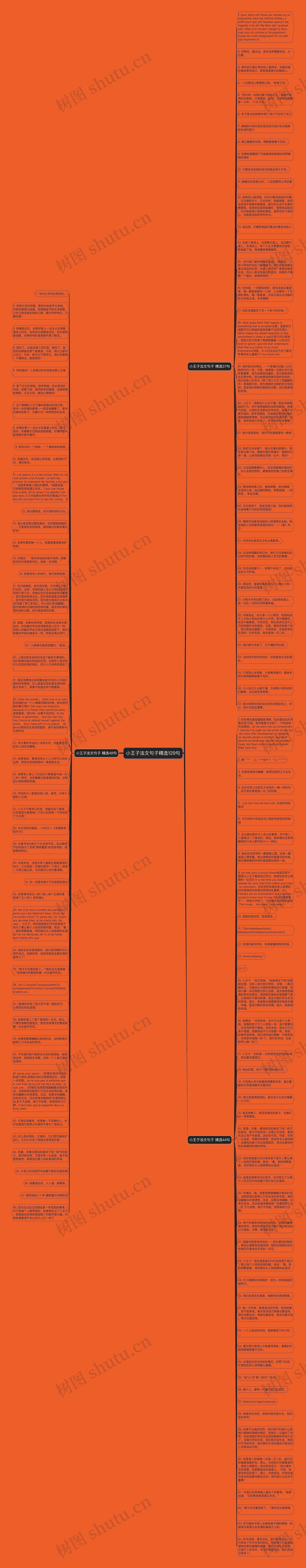 小王子法文句子精选129句思维导图