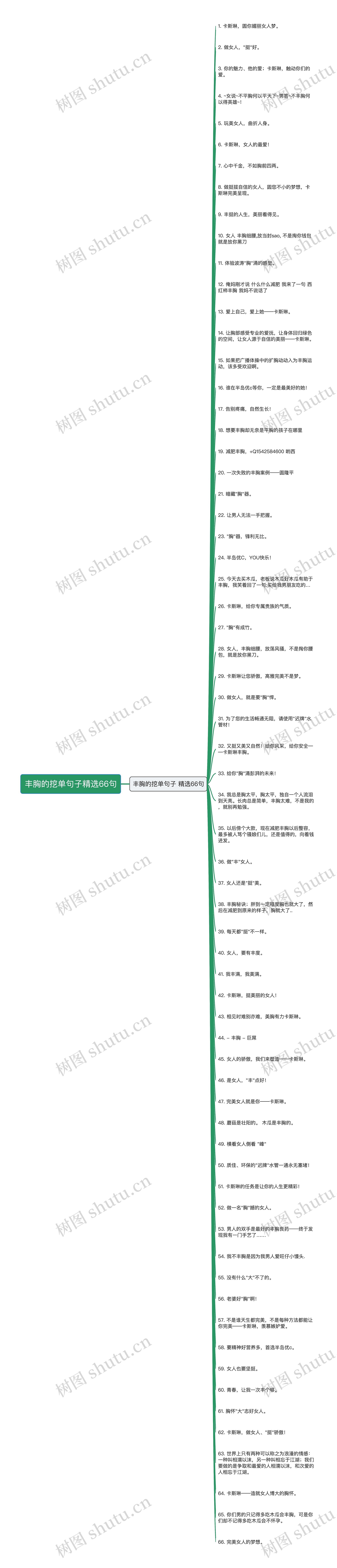 丰胸的挖单句子精选66句思维导图