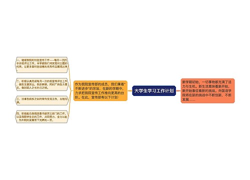 大学生学习工作计划