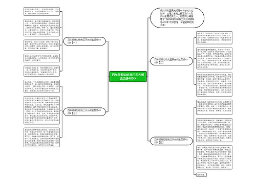 四年级假如给我三天光明读后感400字