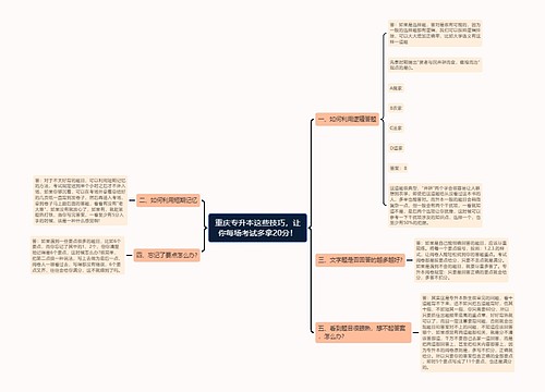 重庆专升本这些技巧，让你每场考试多拿20分！