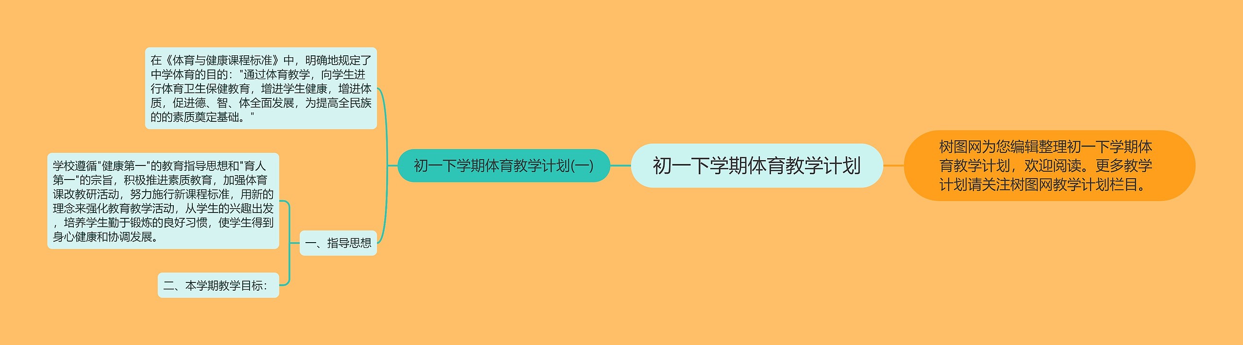 初一下学期体育教学计划思维导图