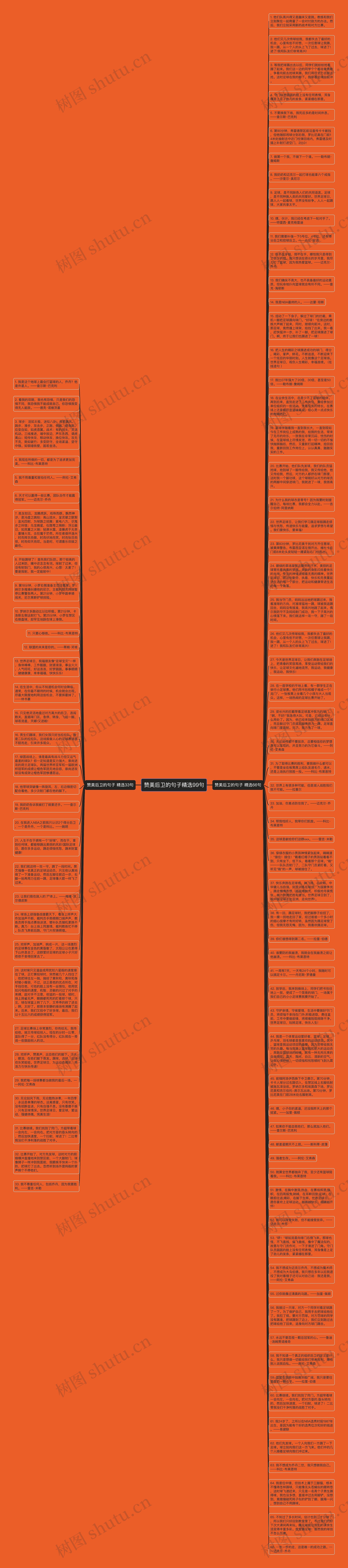赞美后卫的句子精选99句思维导图