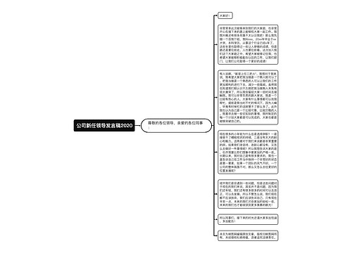 公司新任领导发言稿2020