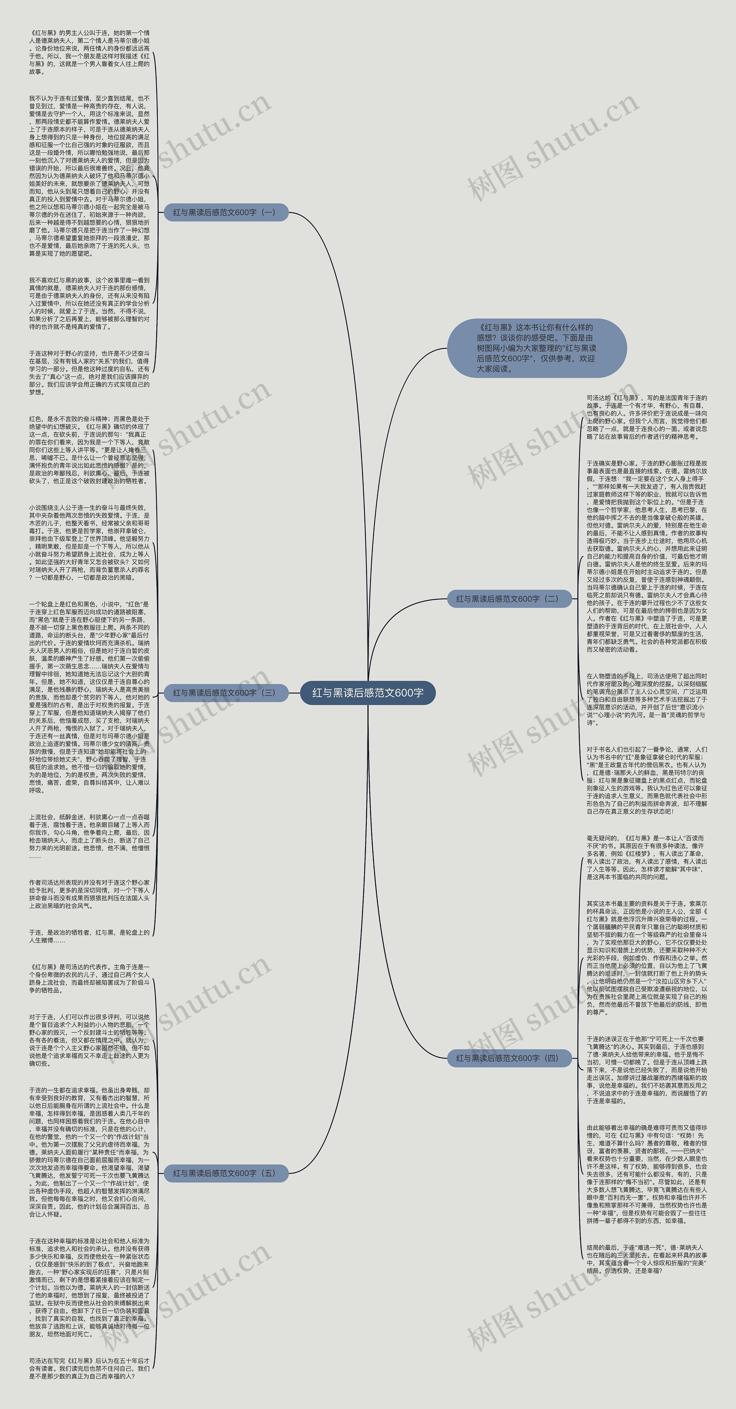红与黑读后感范文600字思维导图