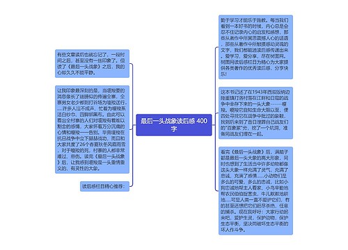 最后一头战象读后感 400字