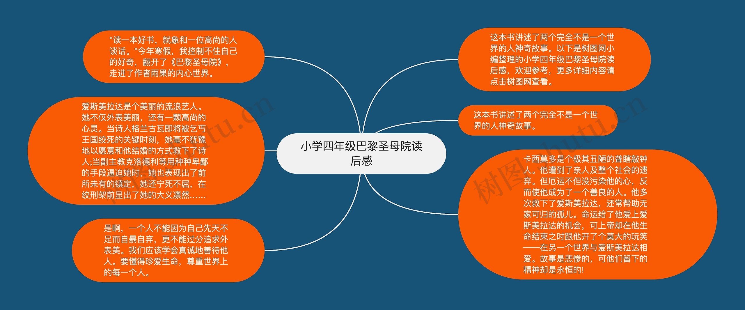 小学四年级巴黎圣母院读后感思维导图