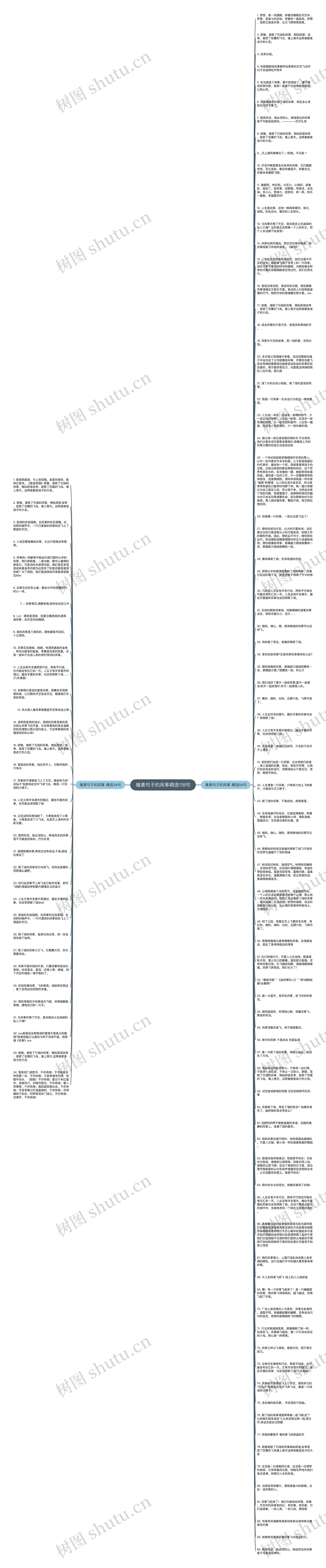 唯美句子的风筝精选118句思维导图