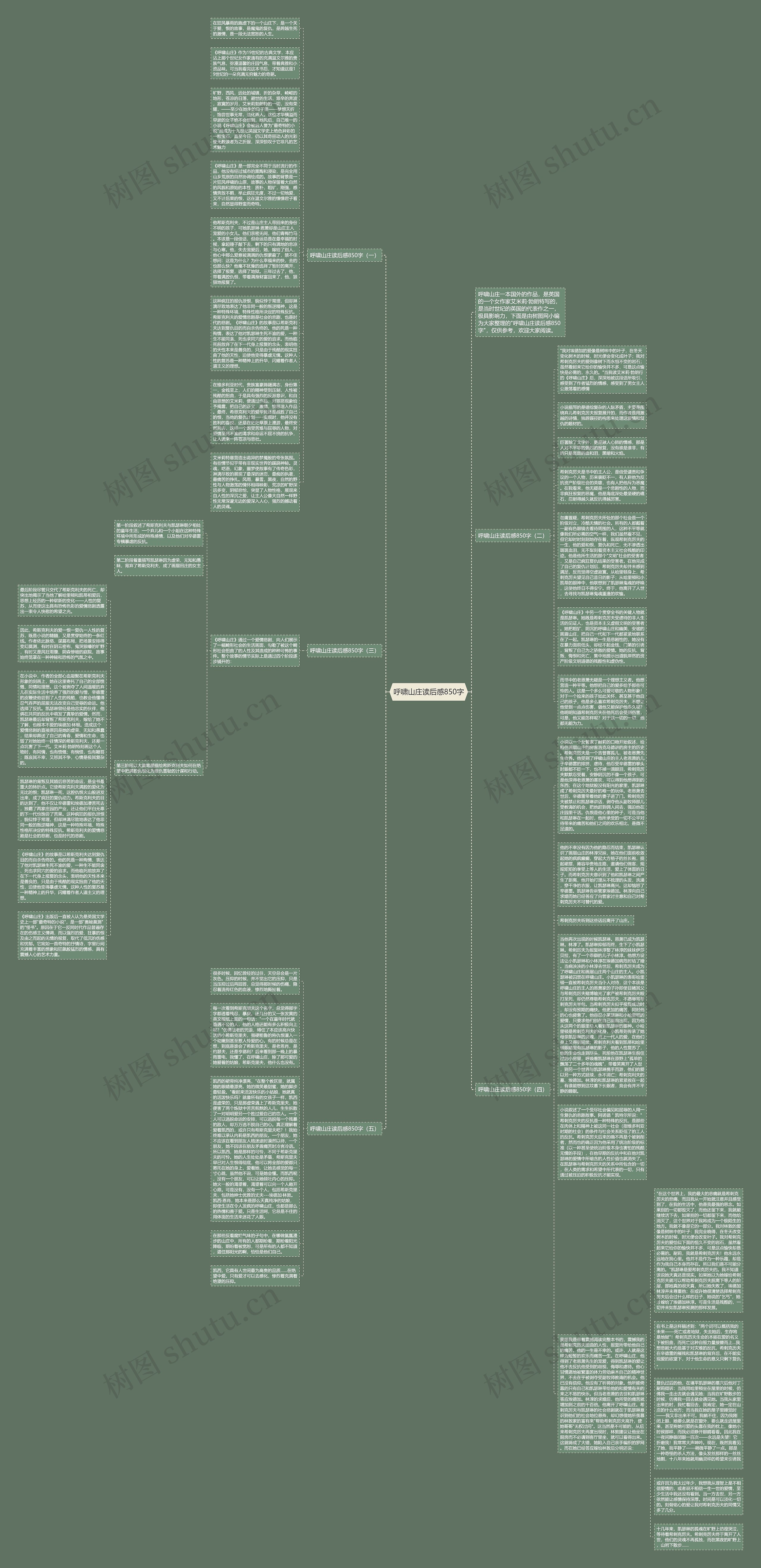 呼啸山庄读后感850字思维导图