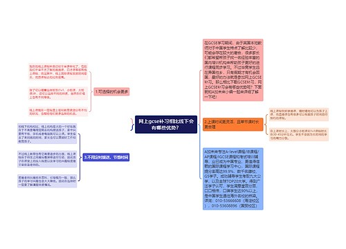 网上gcse补习相比线下会有哪些优势？