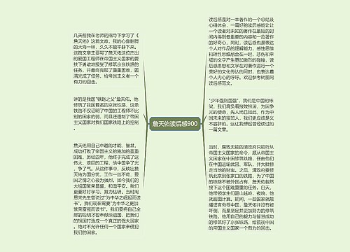詹天佑读后感900 詹天佑读后感900