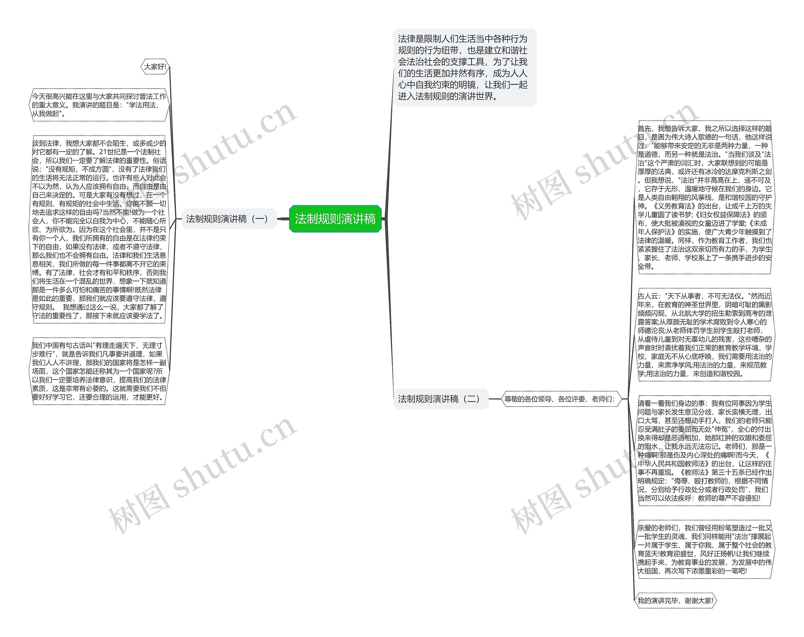 法制规则演讲稿思维导图