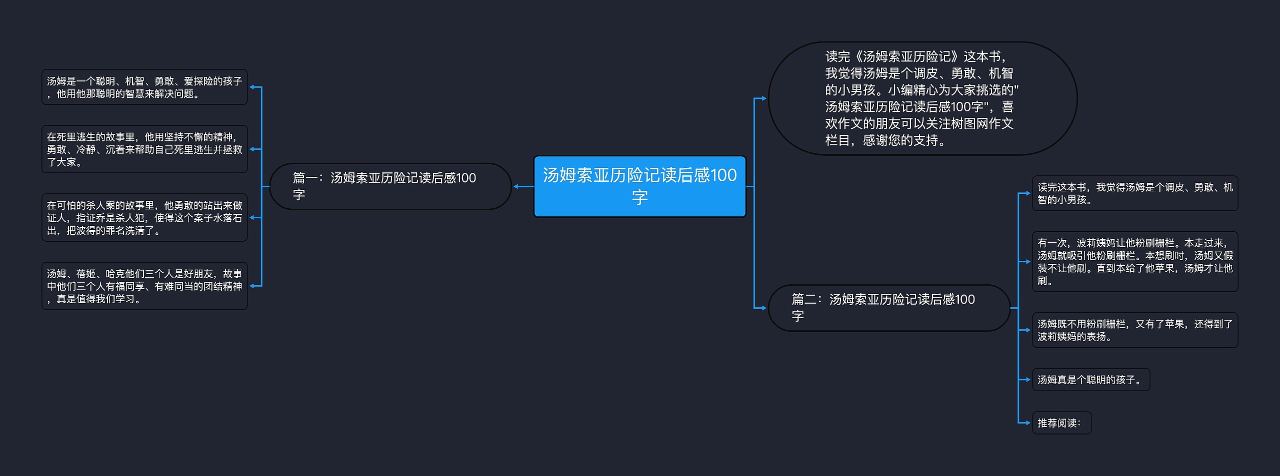 汤姆索亚历险记读后感100字