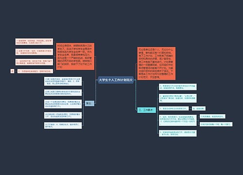 大学生个人工作计划范文