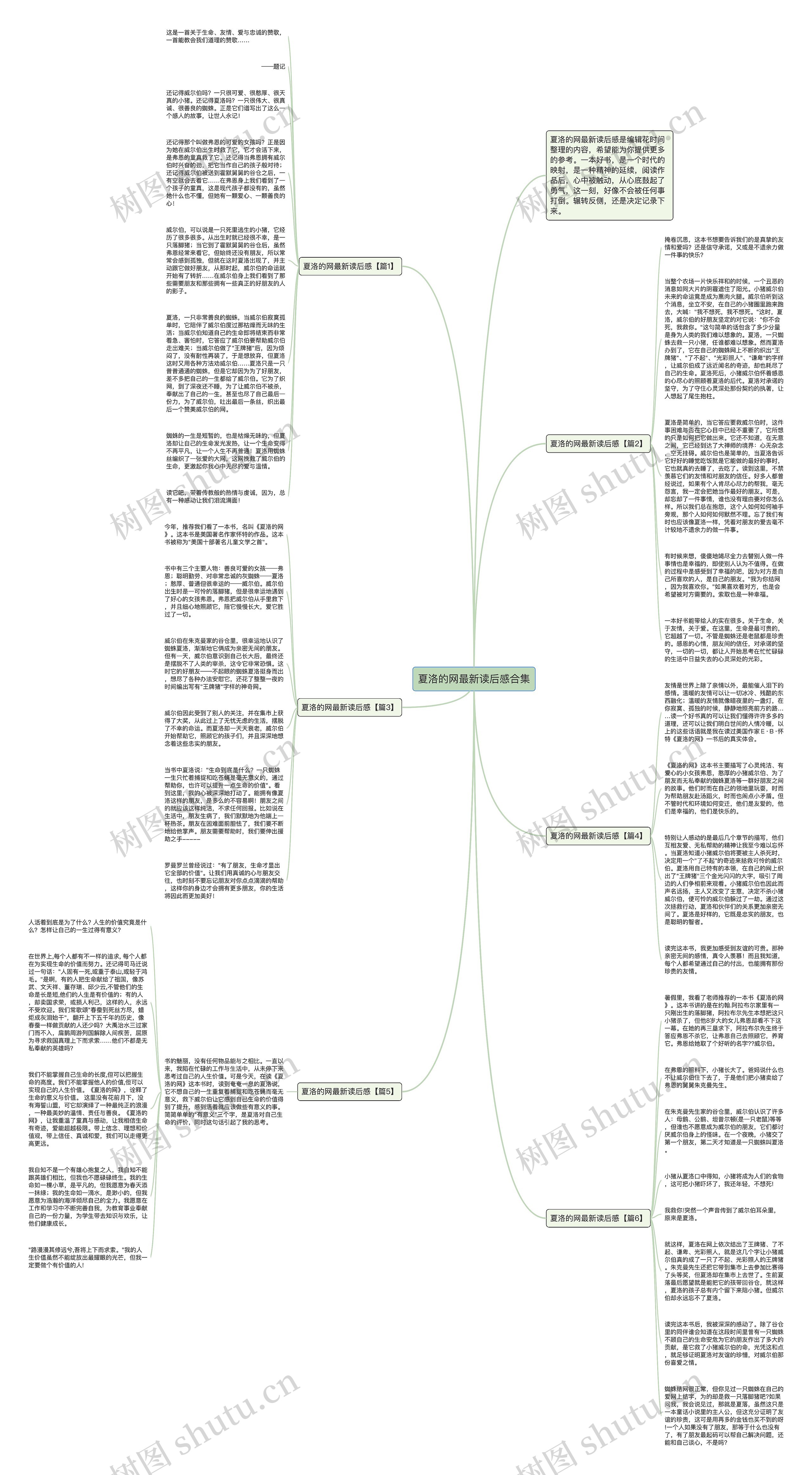 夏洛的网最新读后感合集思维导图