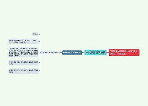 中秋节升旗演讲稿