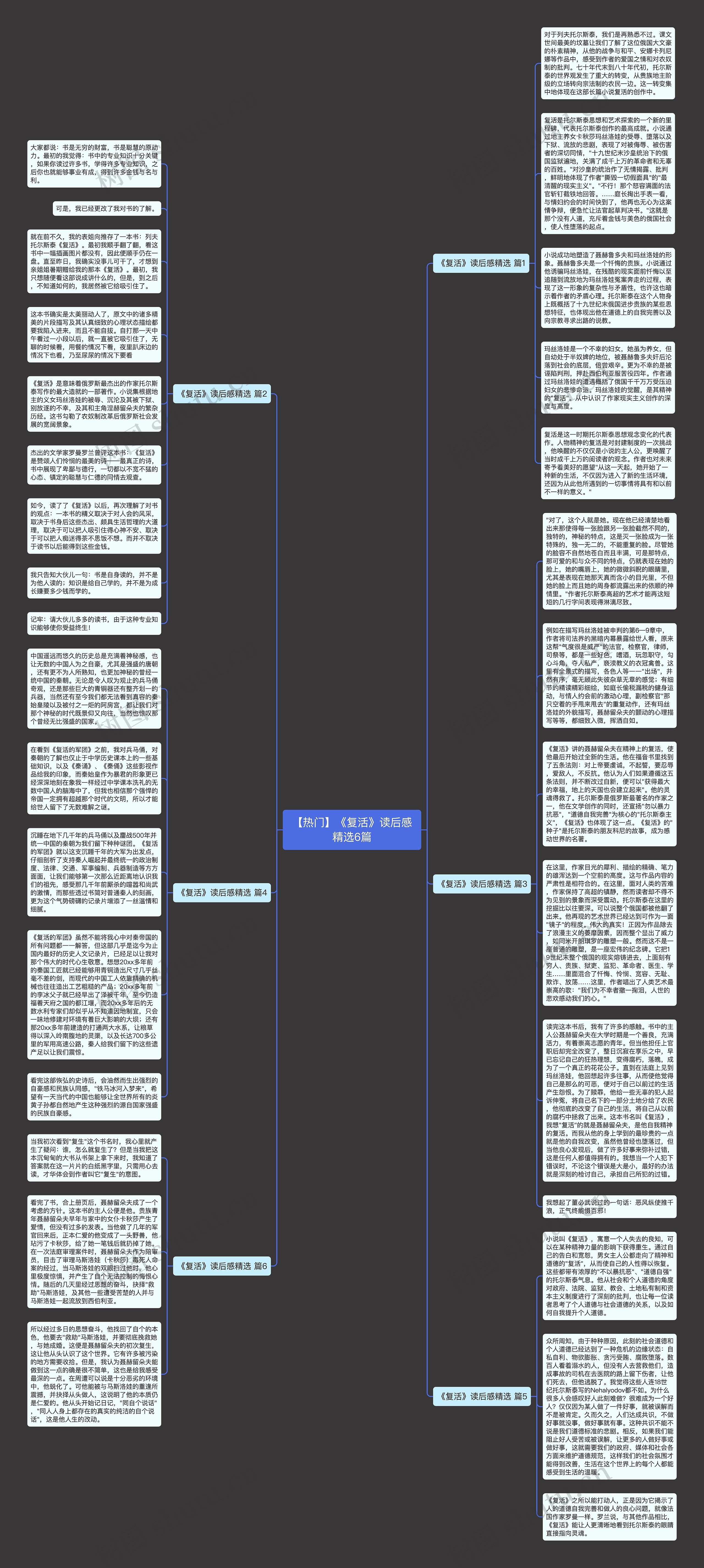 【热门】《复活》读后感精选6篇思维导图