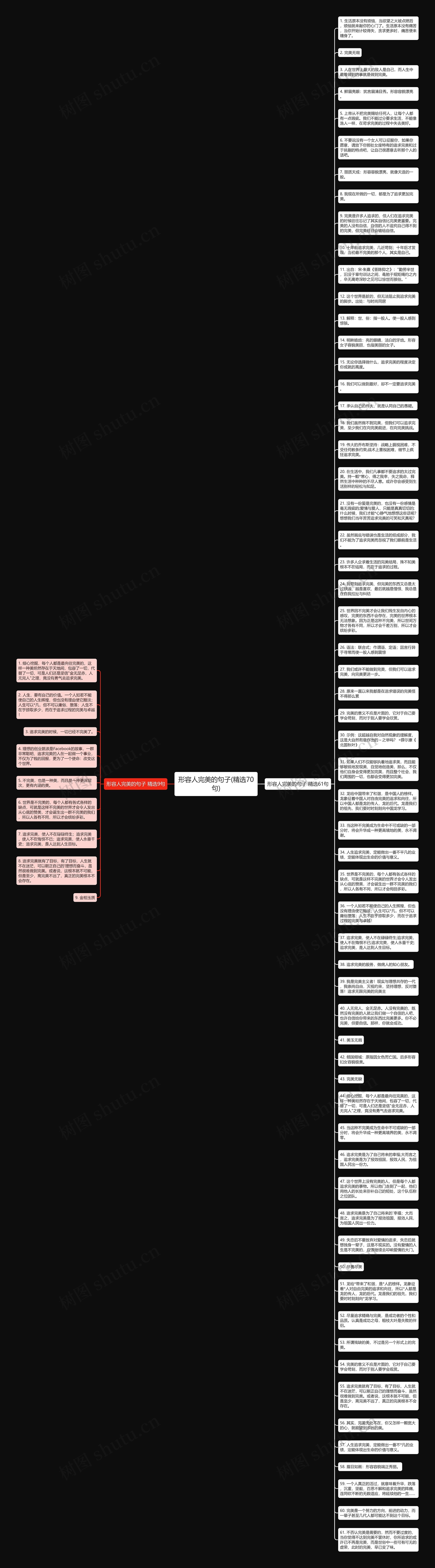 形容人完美的句子(精选70句)思维导图