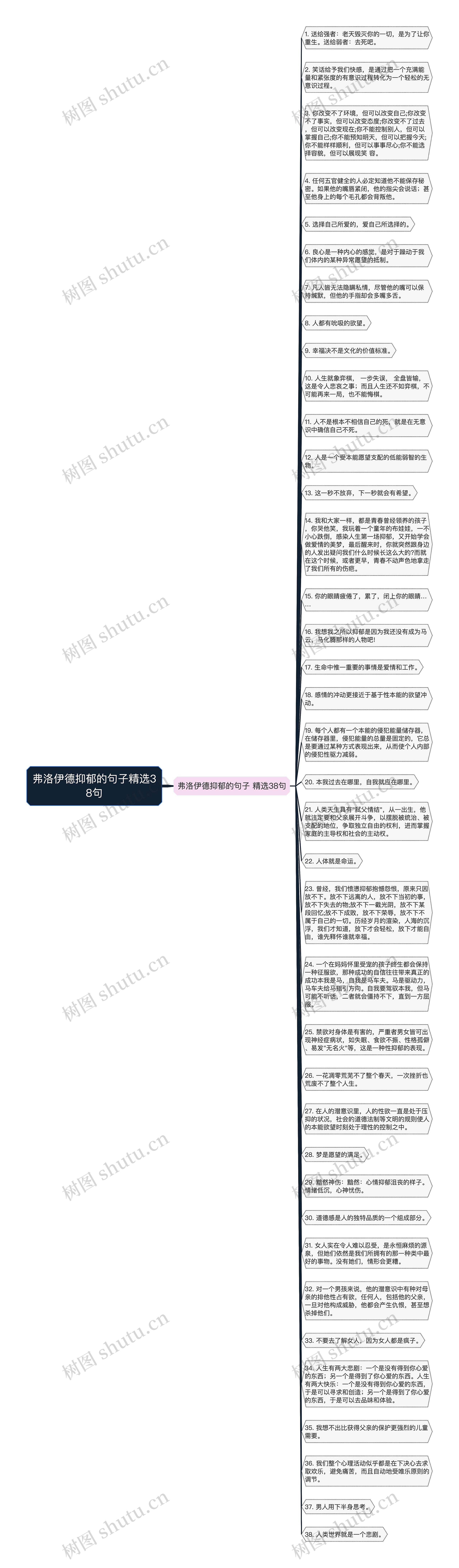 弗洛伊德抑郁的句子精选38句思维导图