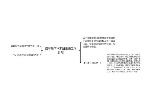 四年级下学期班主任工作计划