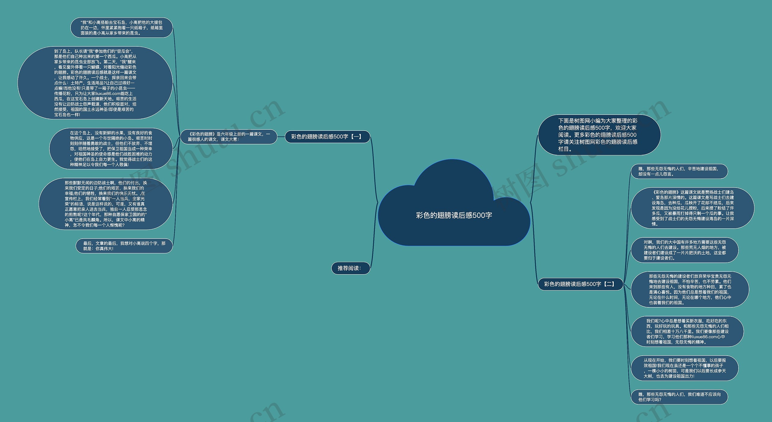 彩色的翅膀读后感500字思维导图