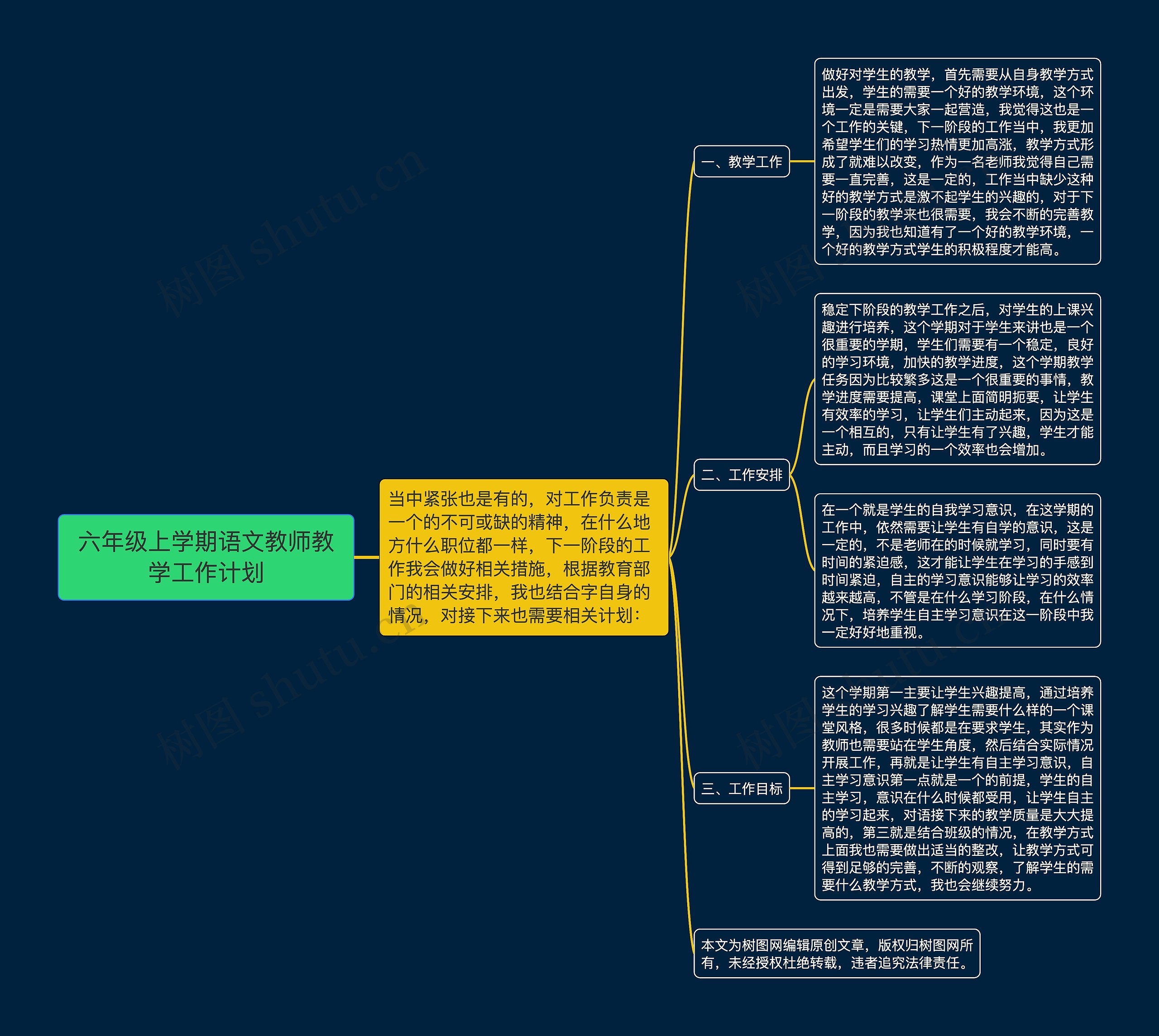 六年级上学期语文教师教学工作计划
