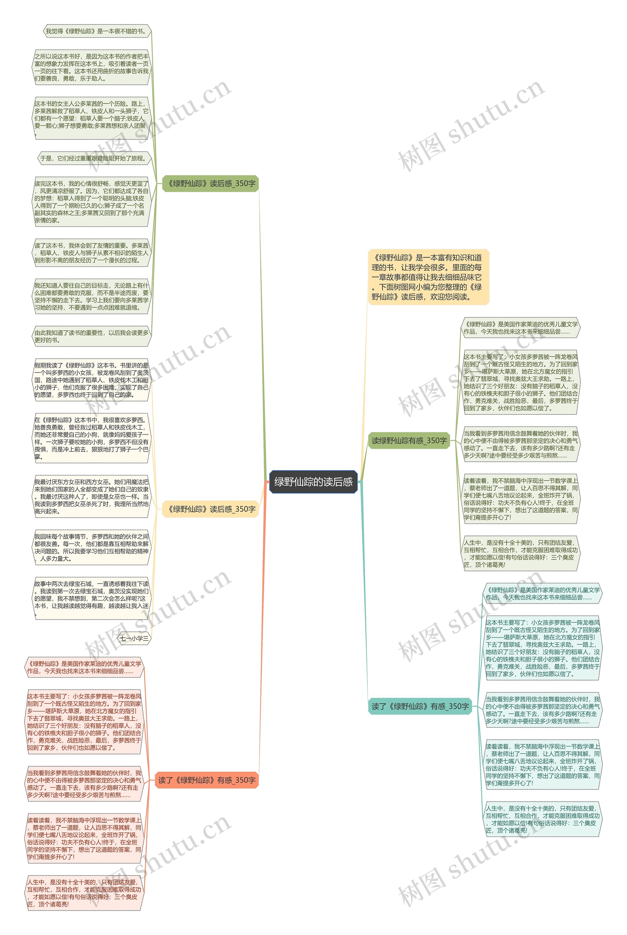 绿野仙踪的读后感思维导图