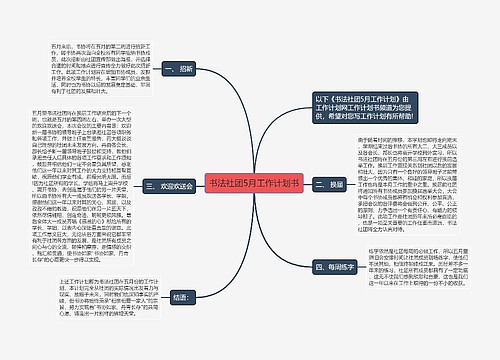 书法社团5月工作计划书