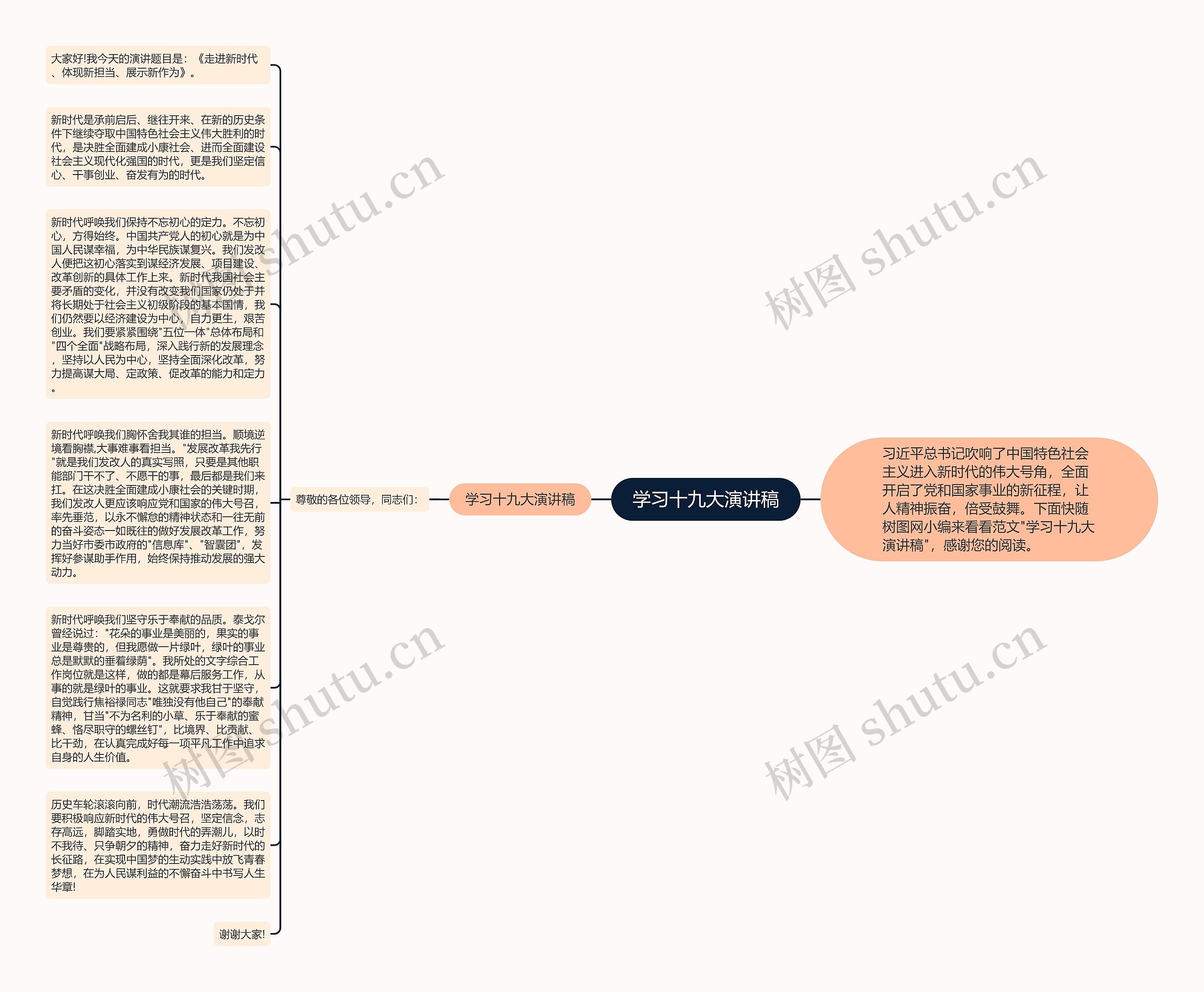 学习十九大演讲稿思维导图