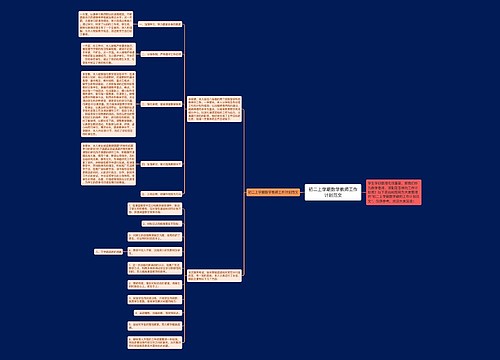 初二上学期数学教师工作计划范文思维导图