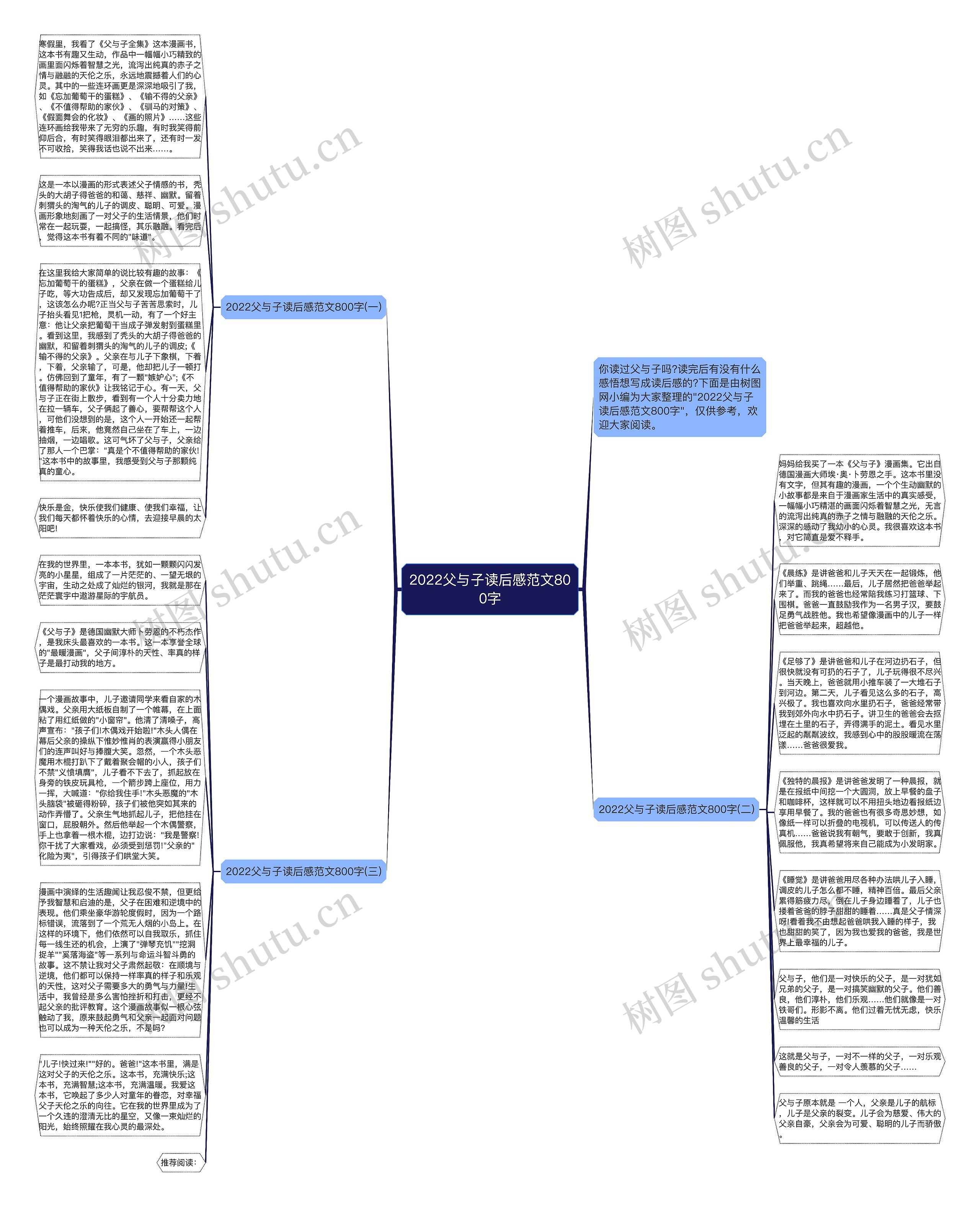 2022父与子读后感范文800字思维导图