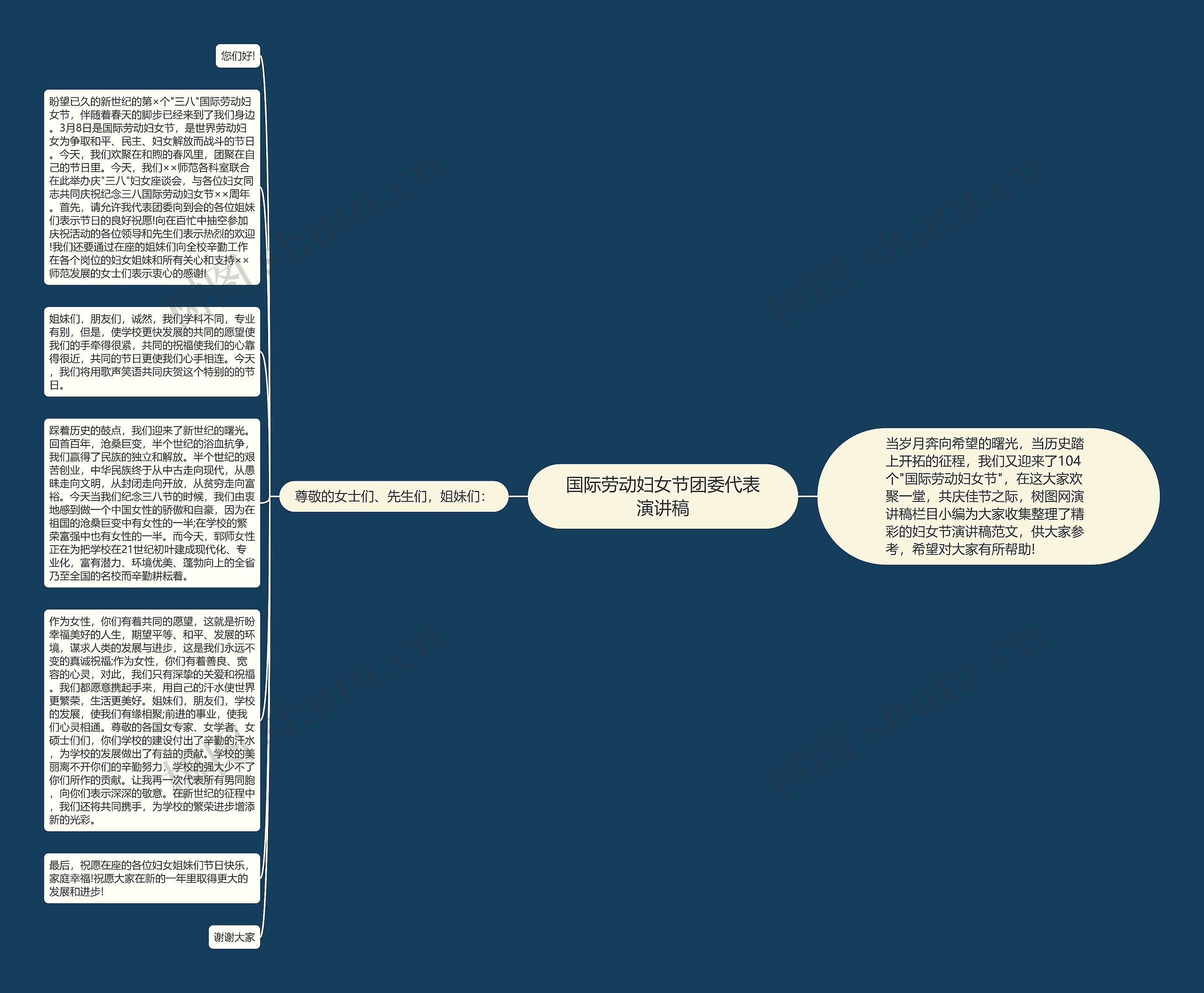国际劳动妇女节团委代表演讲稿思维导图