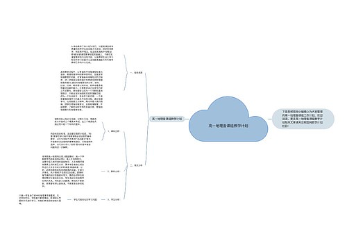 高一地理备课组教学计划