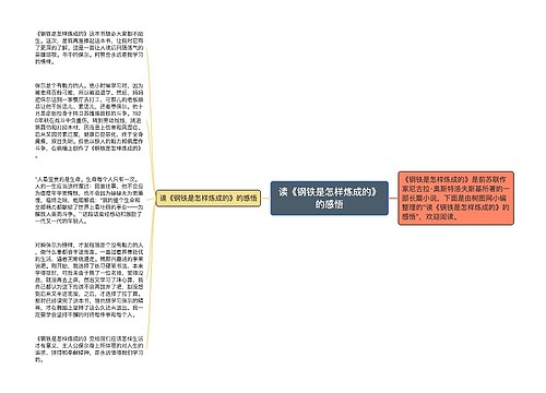 读《钢铁是怎样炼成的》的感悟