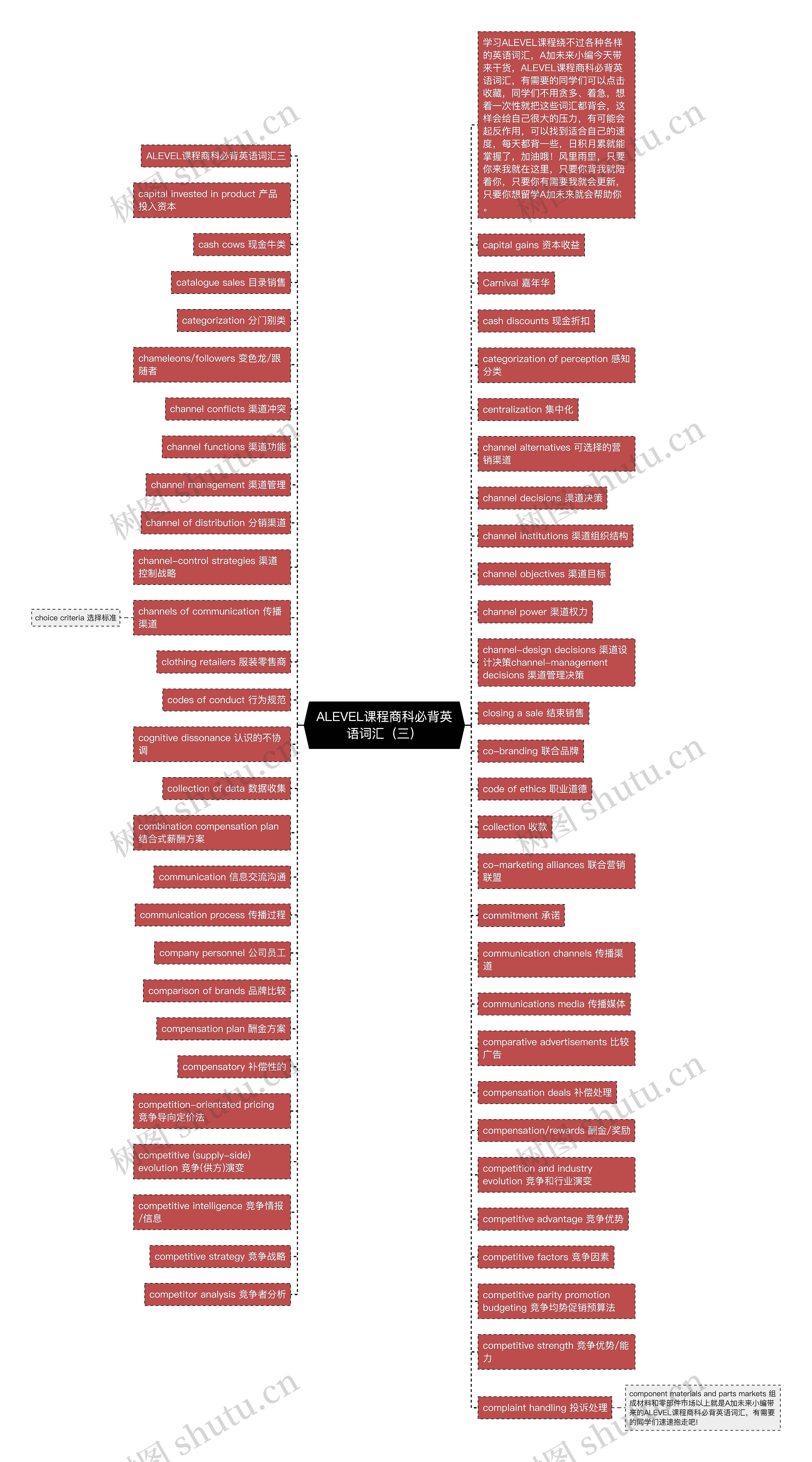 ALEVEL课程商科必背英语词汇（三）思维导图