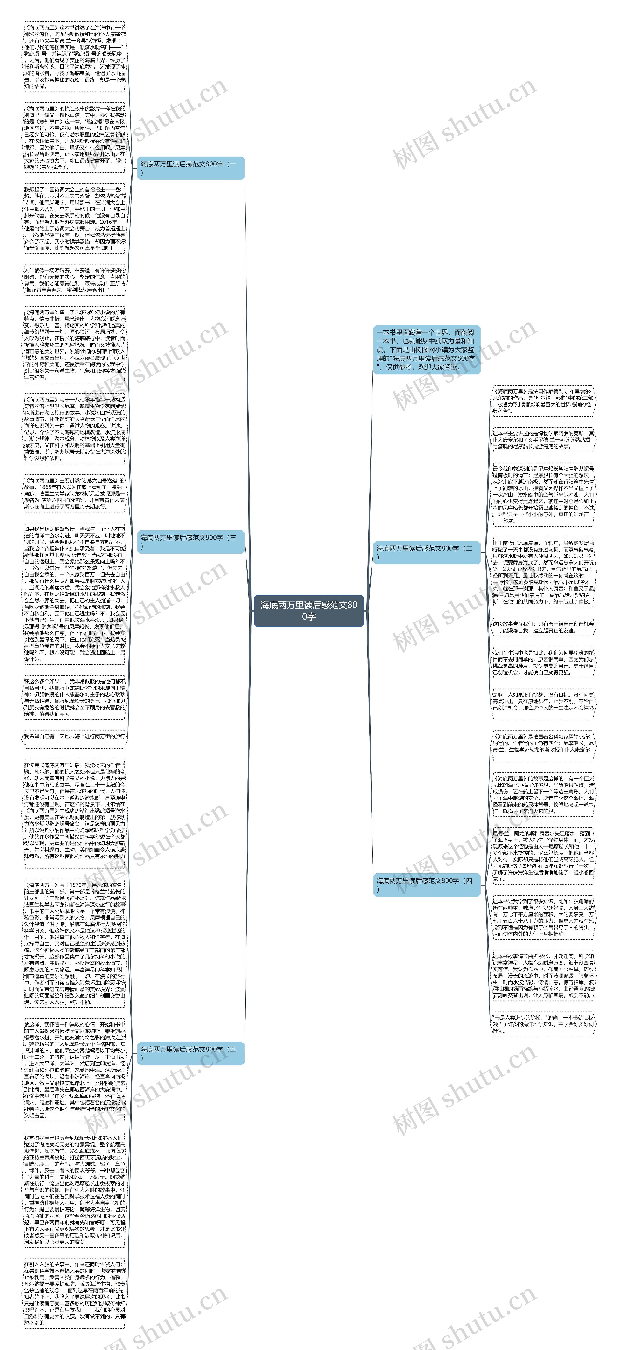 海底两万里读后感范文800字思维导图