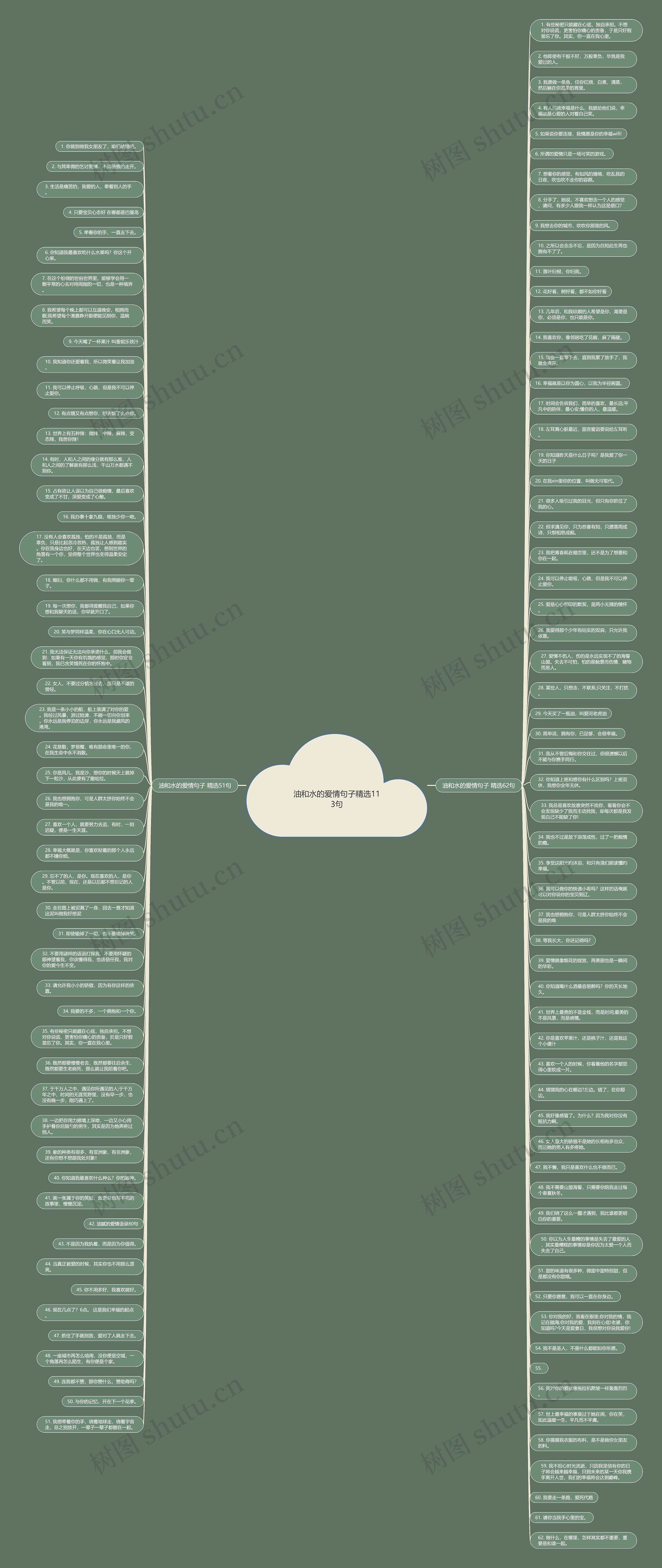 油和水的爱情句子精选113句思维导图