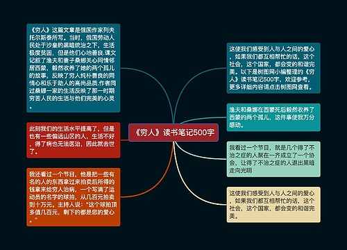 《穷人》读书笔记500字 《穷人》读书笔记500字