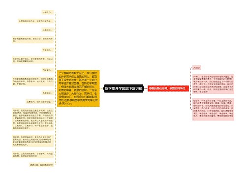 新学期开学国旗下演讲稿