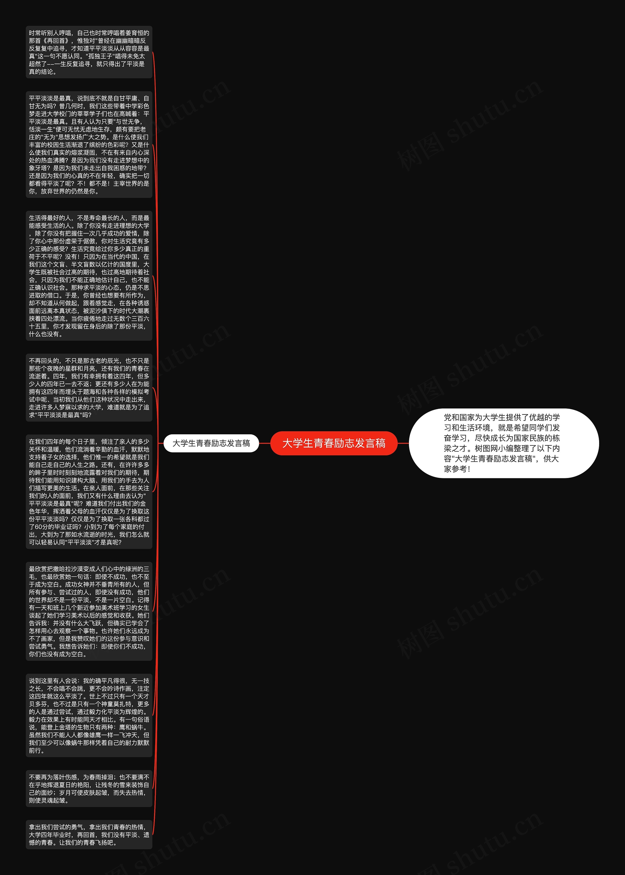 大学生青春励志发言稿