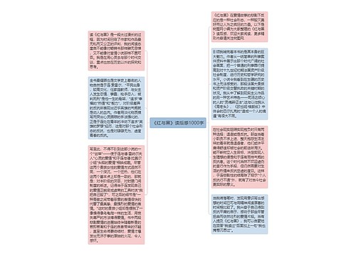 《红与黑》读后感1000字