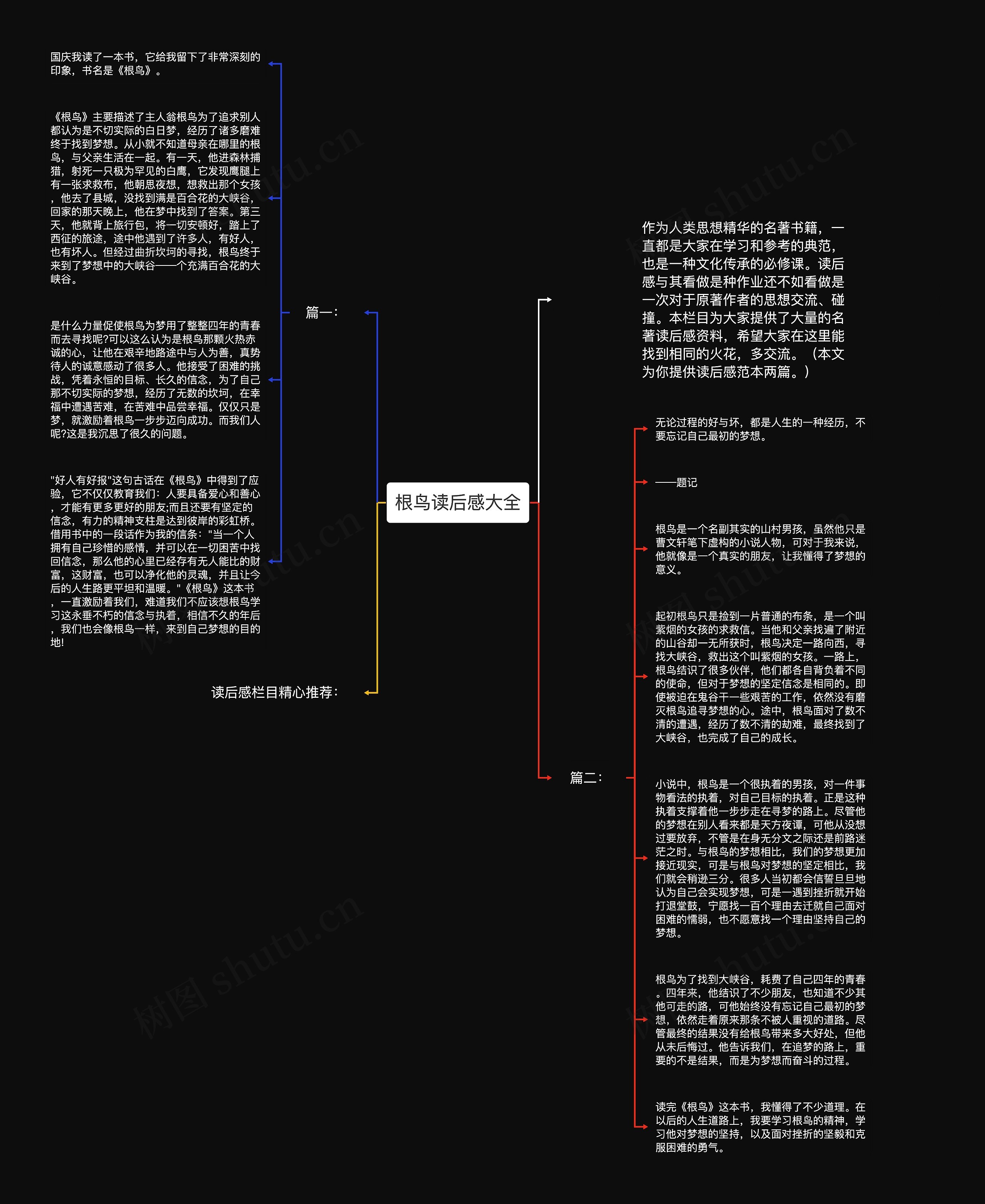 根鸟读后感大全思维导图