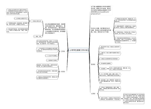 小学学生德育工作计划