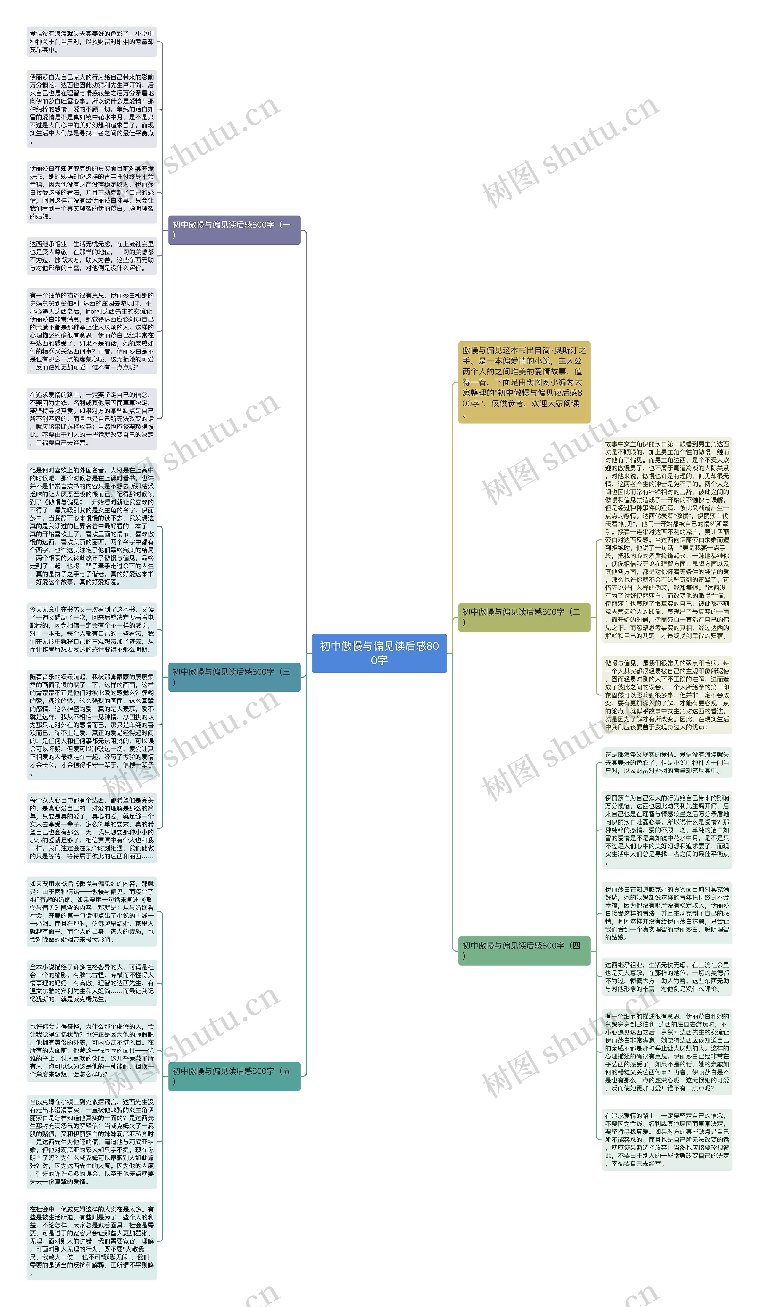 初中傲慢与偏见读后感800字思维导图