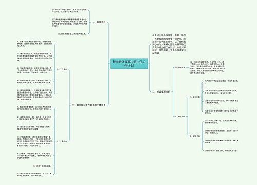 新学期优秀高中班主任工作计划