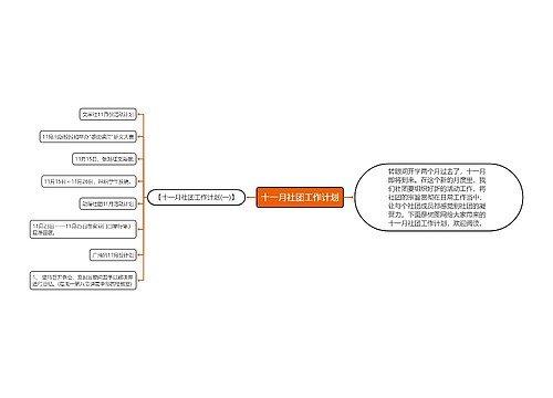 十一月社团工作计划