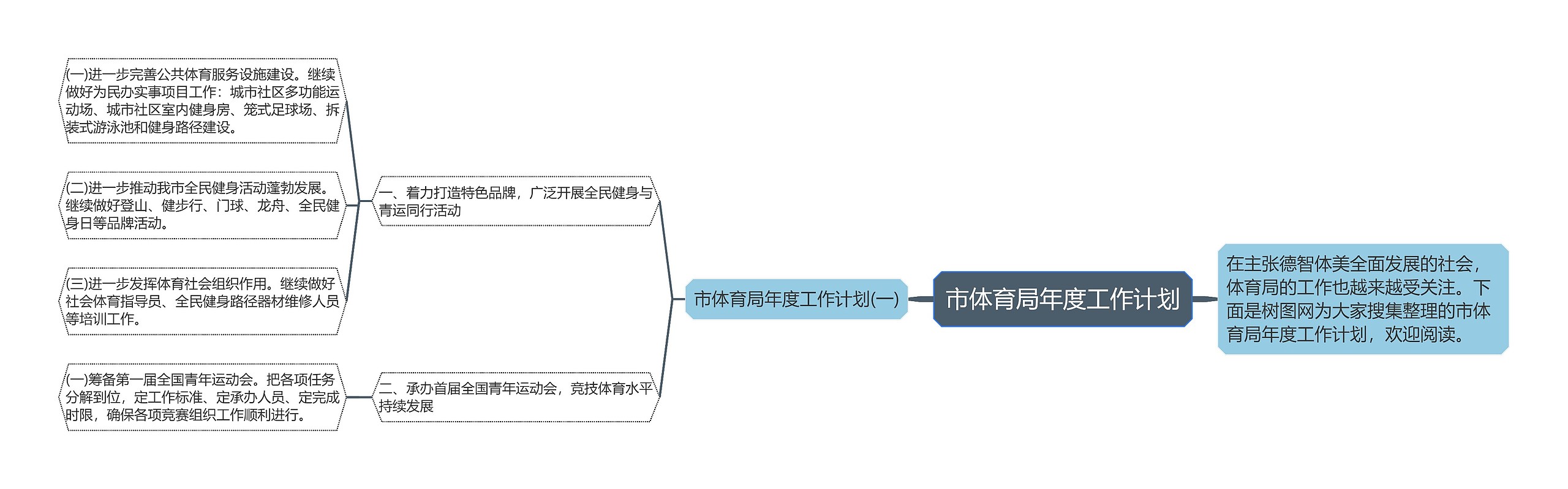 市体育局年度工作计划思维导图