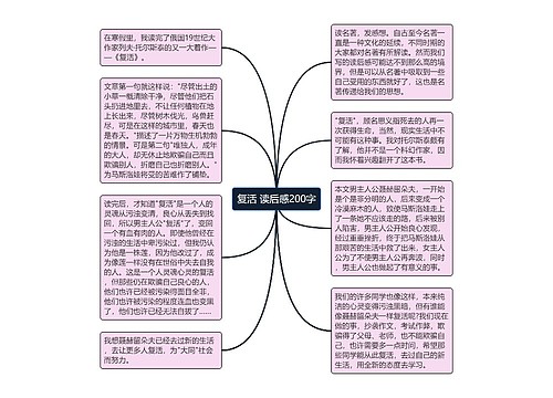 复活 读后感200字
