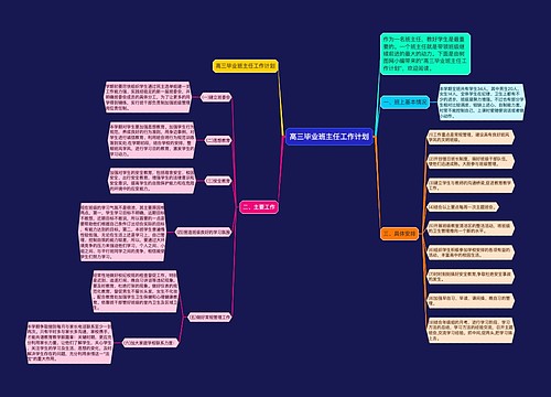 高三毕业班主任工作计划