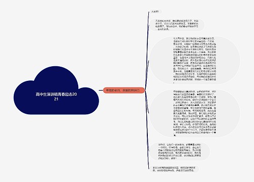 高中生演讲稿青春励志2021